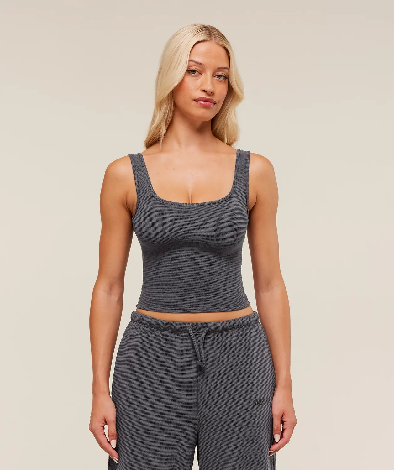 Waffle Cropped Tank
