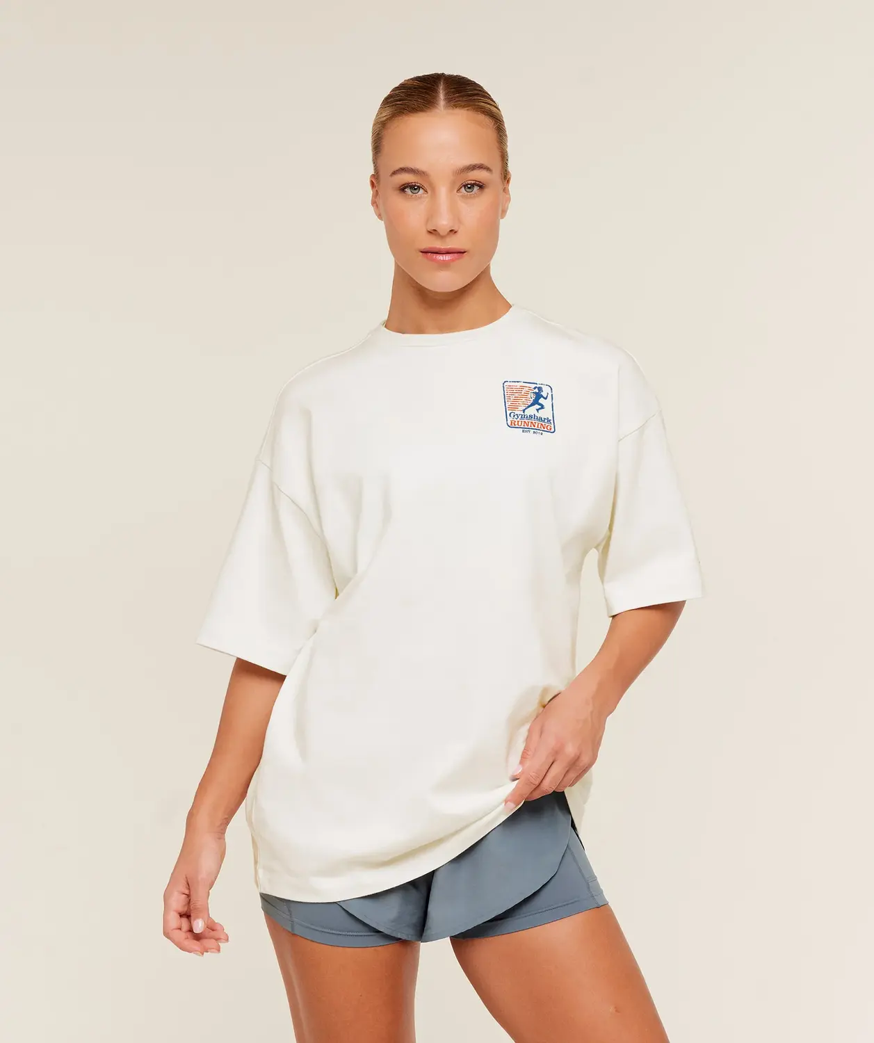 Run Club Graphic Short Sleeve T-Shirt Oversized Fit - Image 2