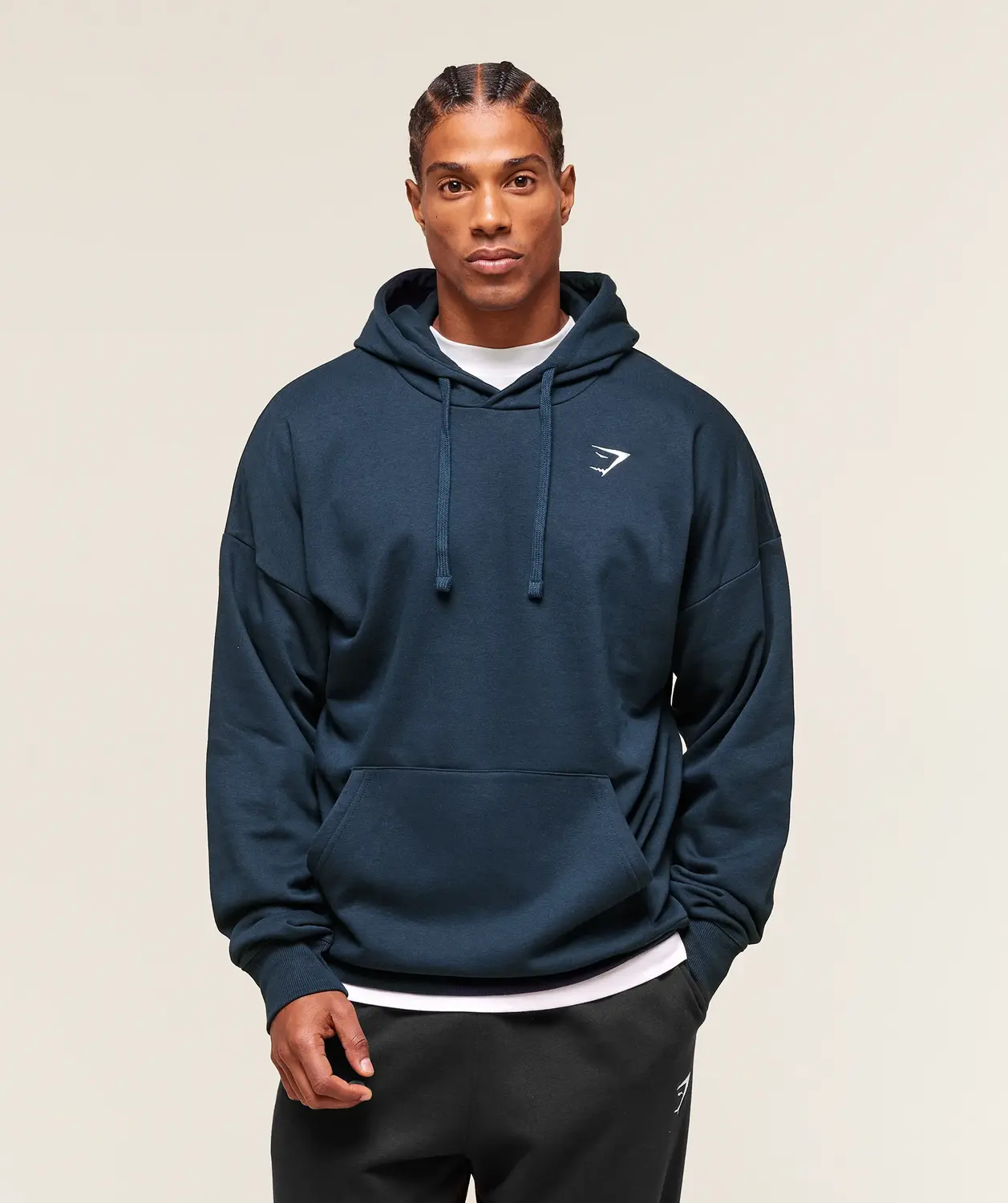 Crest Oversized Hoodie Oversized Fit