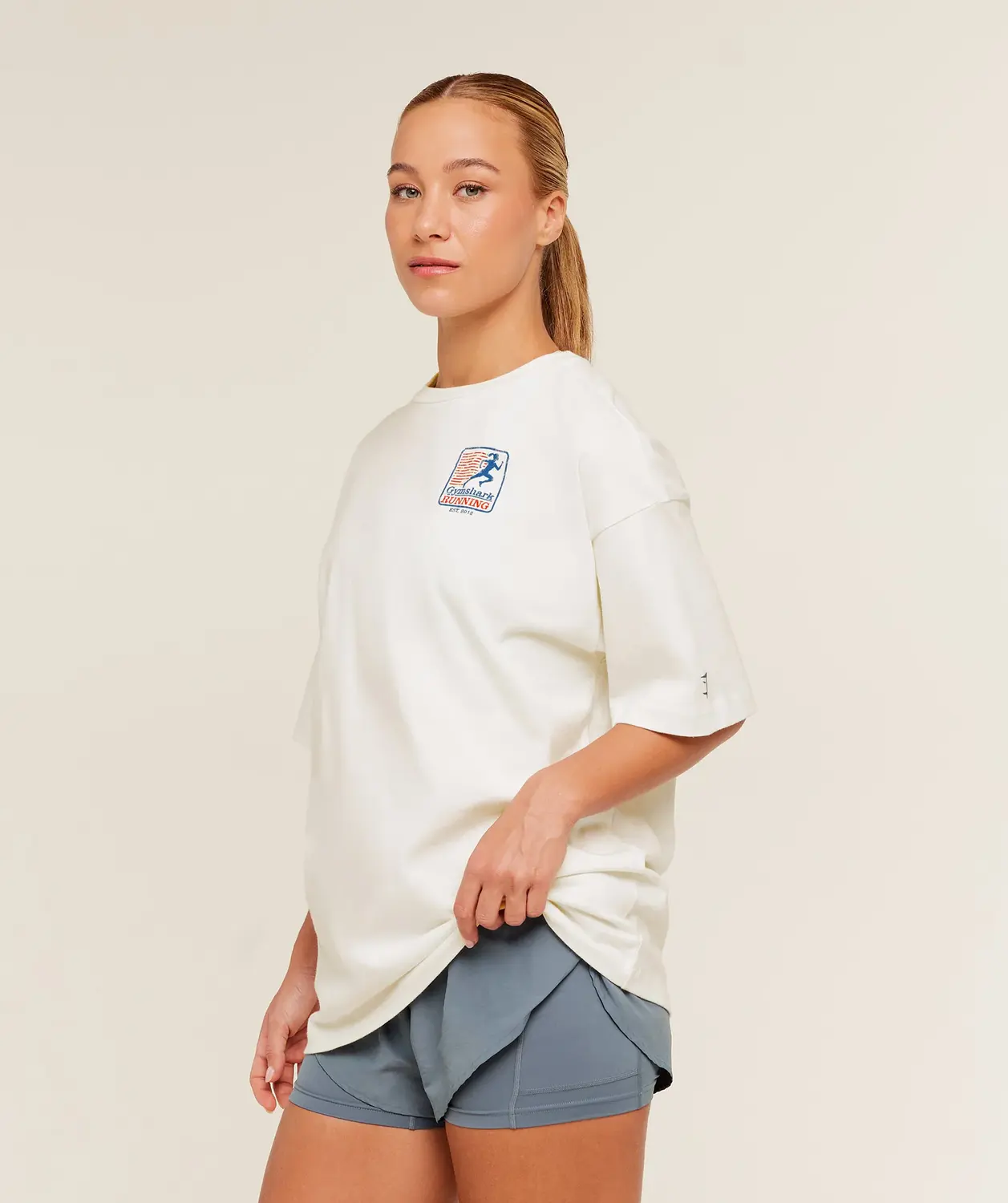 Run Club Graphic Short Sleeve T-Shirt Oversized Fit - Image 3