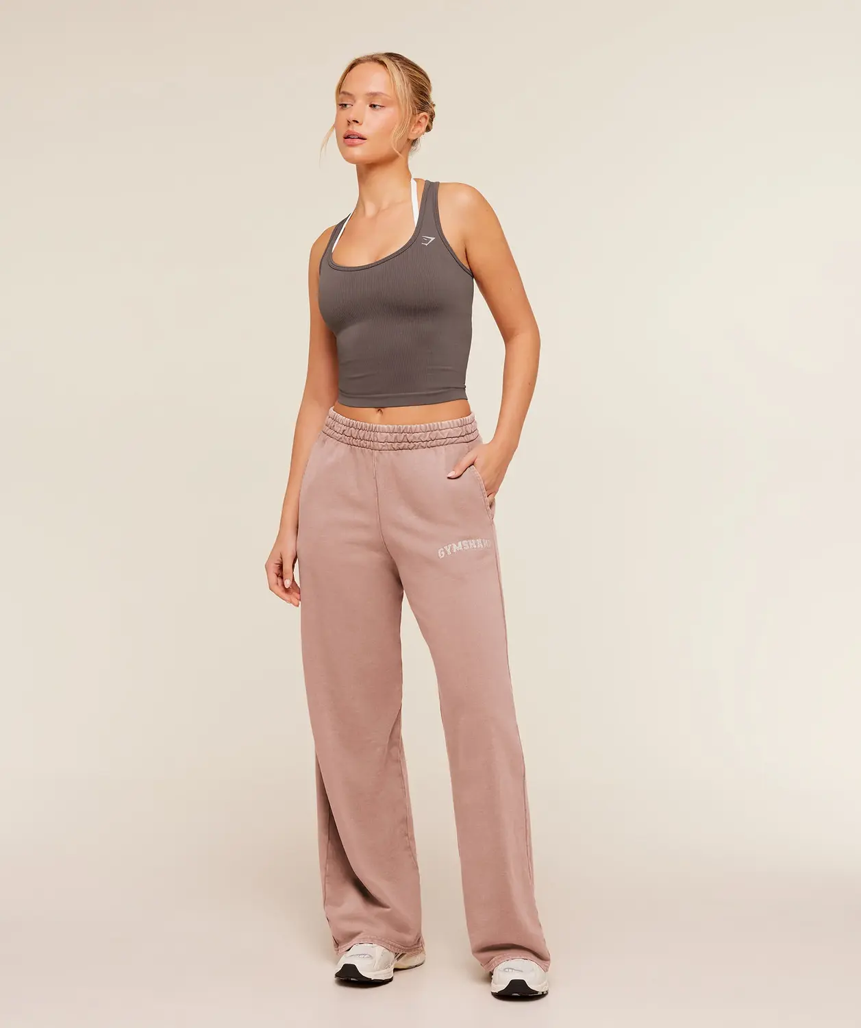 Chainstitch Graphic Wide Leg Joggers Oversized Fit - Image 4