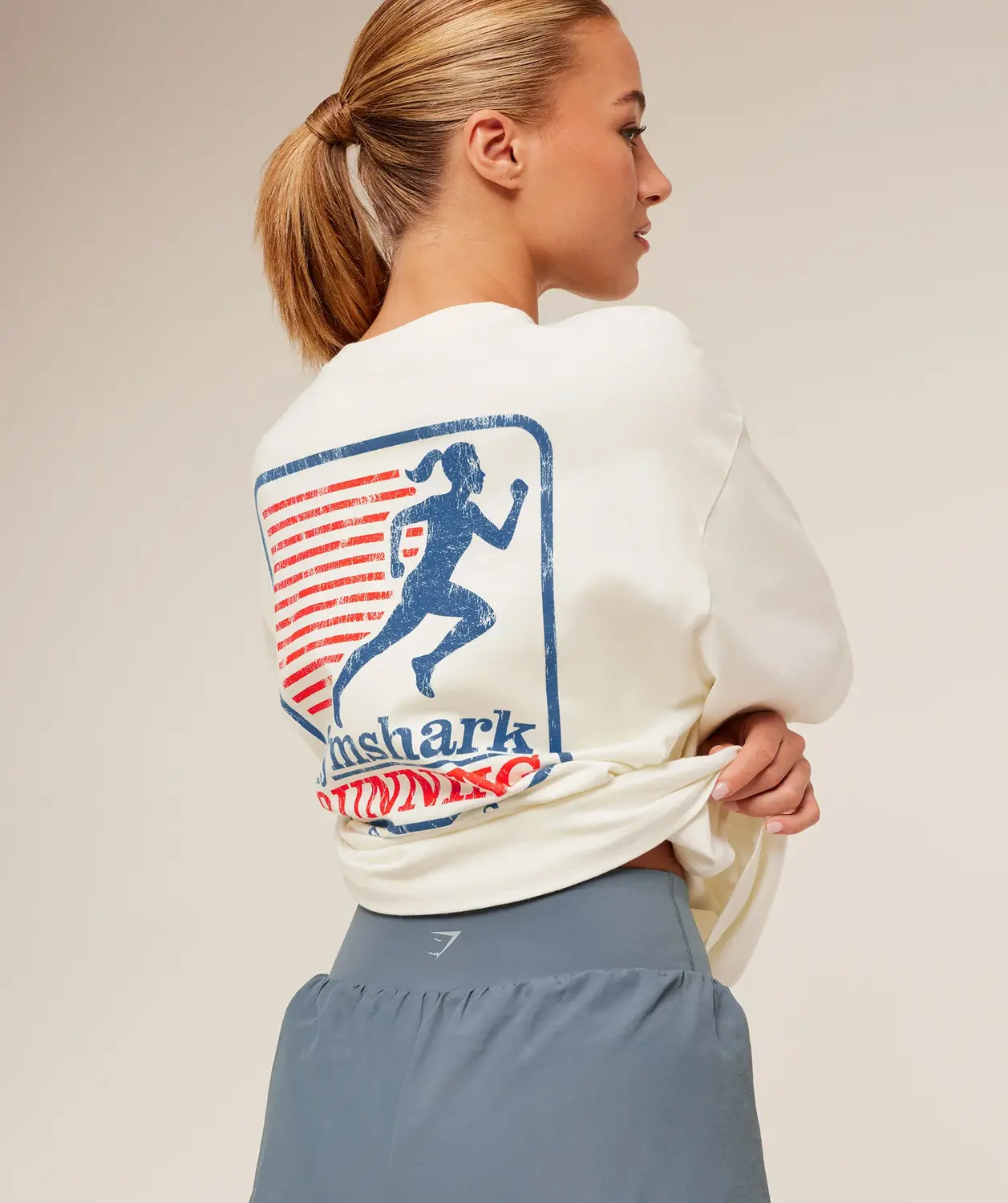 Run Club Graphic Short Sleeve T-Shirt Oversized Fit - Image 6